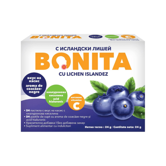 BONITA Бонита Касис и Хиалуронова киселина 24 пастили