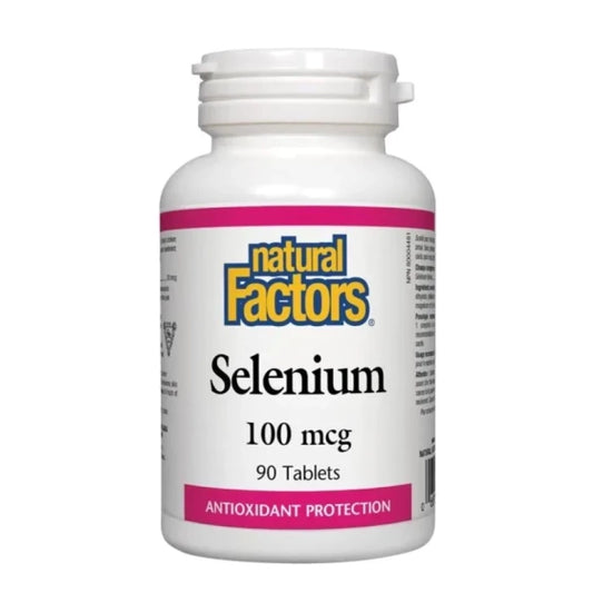 NATURAL FACTORS Селен таблетки при умора и слаб имунитет 100мкг х90 Natural Factors