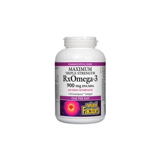 NATURAL FACTORS Омега-3 тройна конц. капсули за сърдечно-съдовата система 1425мг х150 Natural Factors - Снимка 1 от 2