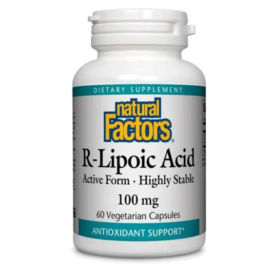 NATURAL FACTORS Алфа-липоева киселина капсули за антиоксидантна защита  100мг х 60 Natural Factors