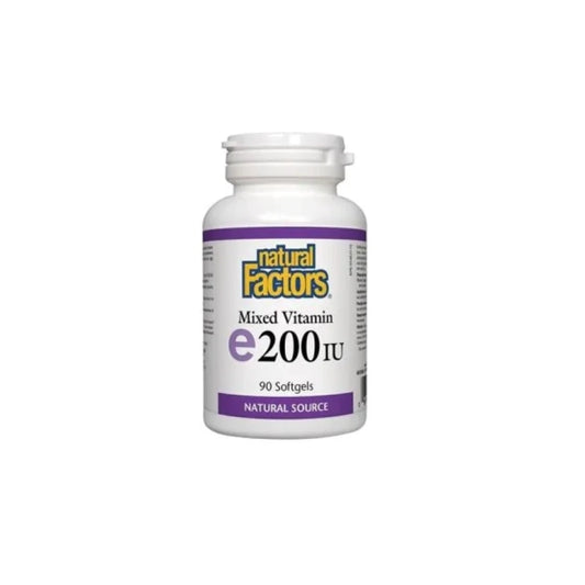 NATURAL FACTORS Витамин E капсули мощен антиоксидант 100мг/200IU х90 Natural Factors