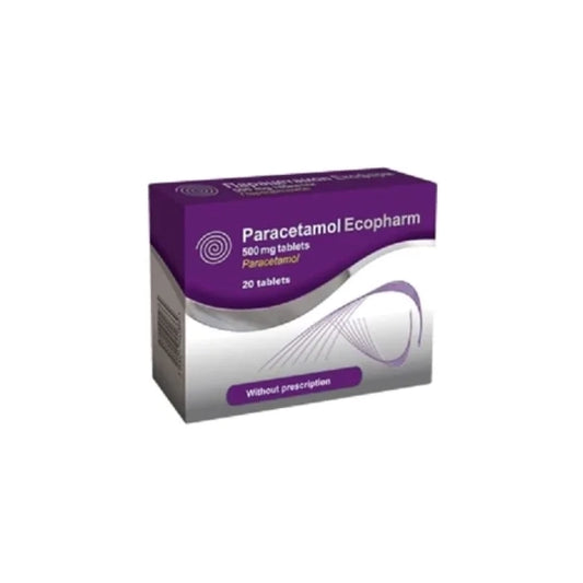 PARACETAMOL Парацетамол таблетки при висока температура и болки 500мг х20 Ecopharm