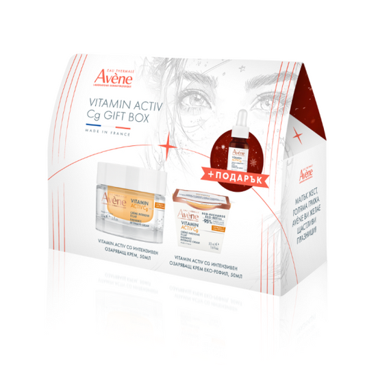 AVENE Комплект Avene VACg Озаряващ крем 50мл + Озаряващ крем еко-рефил 50мл + Серум 10мл мини