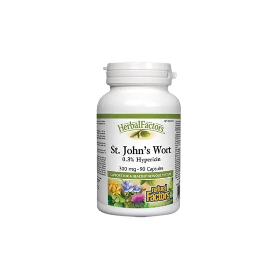 NATURAL FACTORS Жълт кантарион капсули за нервната система 300мг х90 Natural Factors