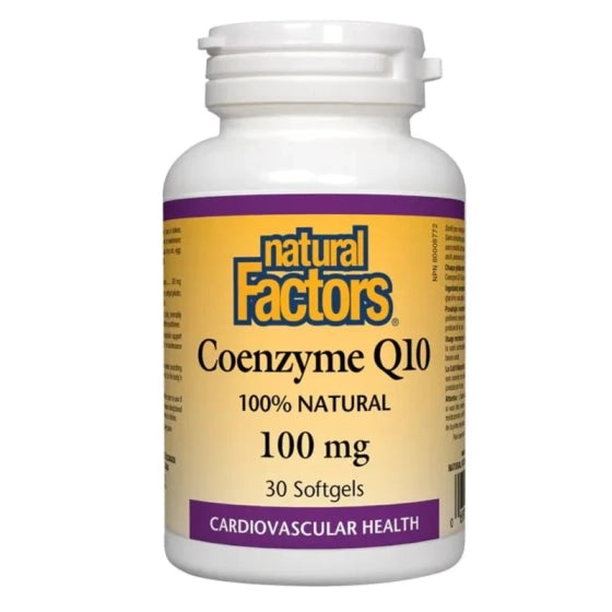 NATURAL FACTORS Коензим Q10 капсули за сърце 100мг х30 Natural Factors
