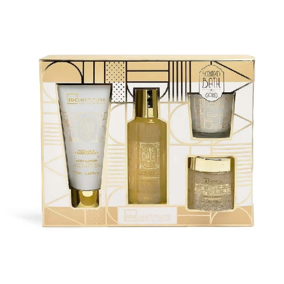 IDC Institute Подаръчен комплект 42254 Scented Bath Perfect Gold 4 части