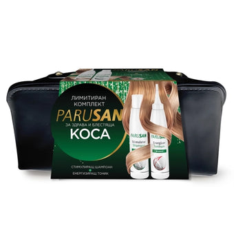 compare product Комплект Парусан Стимулиращ шампоан жени 200мл + Тоник 200мл + несесер