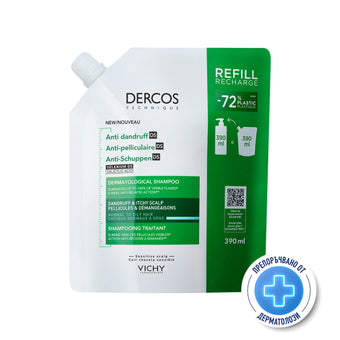 compare product Vichy Dercos DS Третиращ шампоан против пърхот за нормална до мазна коса рефил 390мл 902830