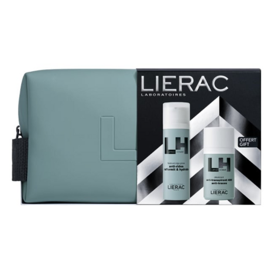 LIERAC Комплект Lierac Homme Крем против бръчки за мъже 50мл + Рол-он дезодорант 50мл + Несесер