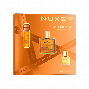 compare product Комплект Nuxe Сухо олио със златисти частици 50мл + Грижа за устни 10мл + Сухо олио 10мл