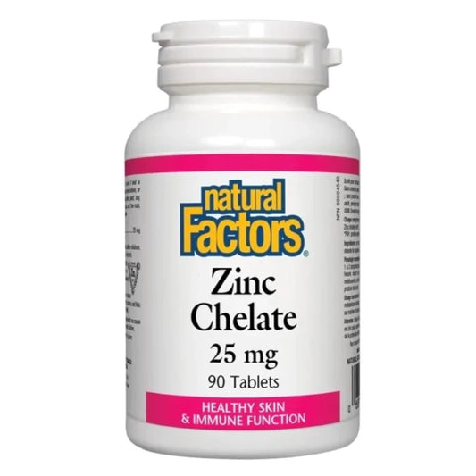 NATURAL FACTORS Цинк (хелат) таблетки  за имунната система 25мг х90 Natural Factors