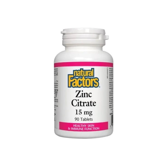 NATURAL FACTORS Цинк таблетки за имунитет и здрава кожа  15мг х90 Natural Factors