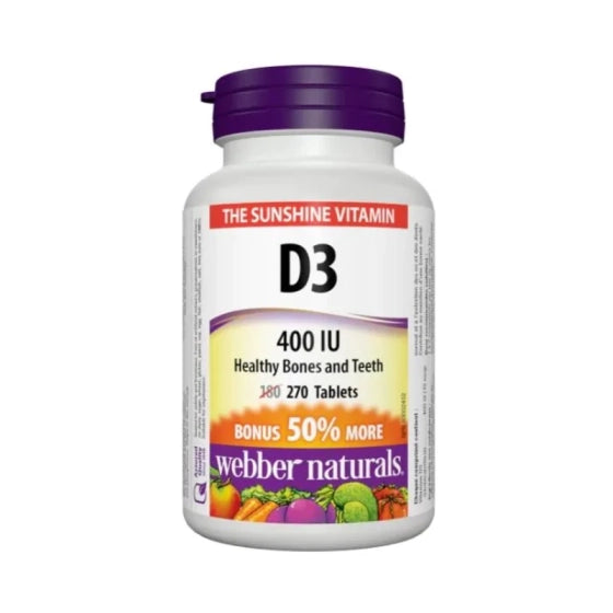 WEBBER NATURALS Витамин D3 400II таблетки х270 Webber Naturals