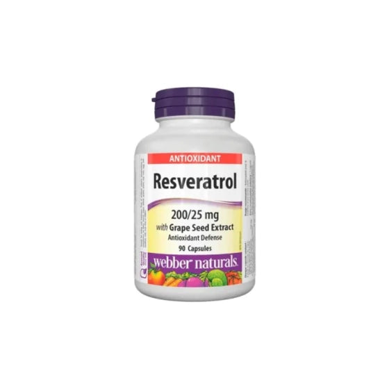WEBBER NATURALS Ресвератрол (с гроздово семе) капсули за  силна антиоксидантна защита 225мг х90 Webber Naturals