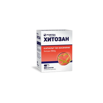 compare product Хитозан капсули за нормализиране на теглото 250мг х60 Fortex