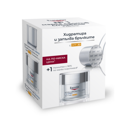 EUCERIN Комплект Eucerin Hyaluron-Filler Дневен крем SPF30 50мл + Дневен крем SPF30 Рефил 50мл