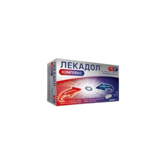 LEKADOL Лекадол комплекс таблетки при болка и висока температура  200мг/500мг х10