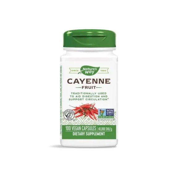 NATURES WAY Лют червен пипер капсули за сърце и стомах 450мг х100 Nature's Way