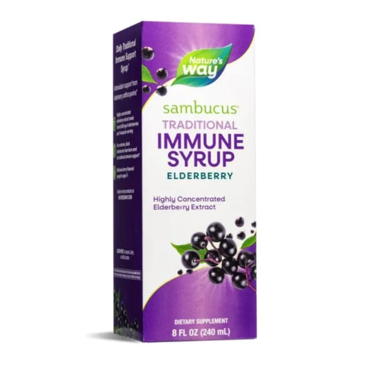 NATURES WAY Самбукус сироп при грип и настинка 240мл Nature's Way