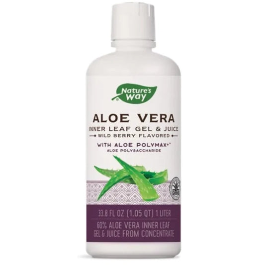 NATURES WAY Алое вера гел и сок плодов за храносмилане и имунитет 60% 1л Nature's Way