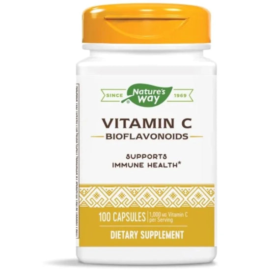 NATURES WAY Витамин C с биофлавони капсули за висок имунитет 500мг х100 Nature's Way