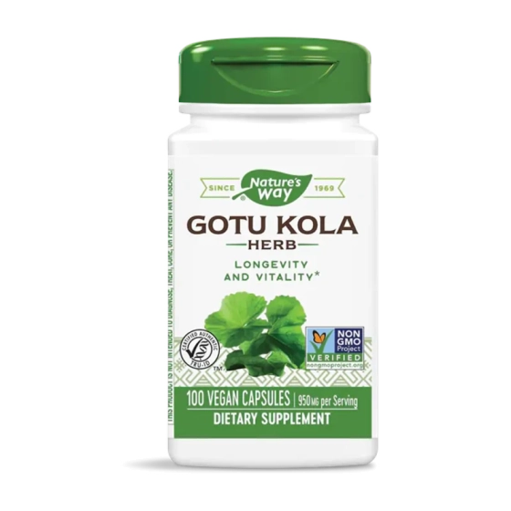 NATURES WAY Готу кола (билка) капсули при разширени вени 475мг х100 Nature's Way