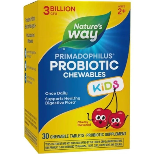 NATURES WAY Primadophilus Kids череша дъчщаши таблетки пробиотик х30 Nature's Way