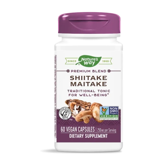 NATURES WAY Шийтаке майтаке капсули за енергия и имунитет 250мг х60 Nature's Way