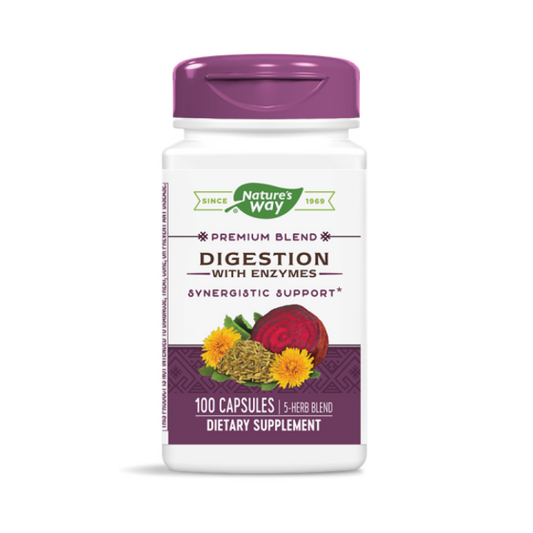NATURES WAY Digestion with Enzymes капсули при усещане на тежест след хранене х100 Nature's Way