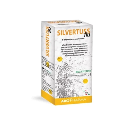 ABOPHARMA Силвъртус флу саше  при влажна кашлица х10 Аbopharma