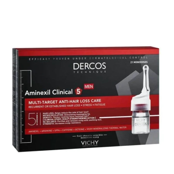 Vichy dercos aminexil clinical 5 косопад при мъже 21дози х 6мл 522748 - Снимка 1 от 2
