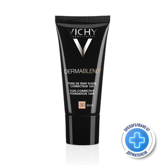 compare product Vichy dermablend фон дьо тен 30 флуид коригиращ 30мл./бежов/ 572378