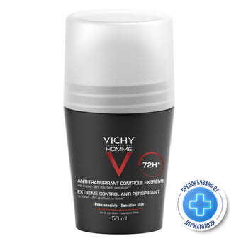 compare product Vichy homme дезодорант рол-он ефект 72ч.50мл. 320362 /черна оп./