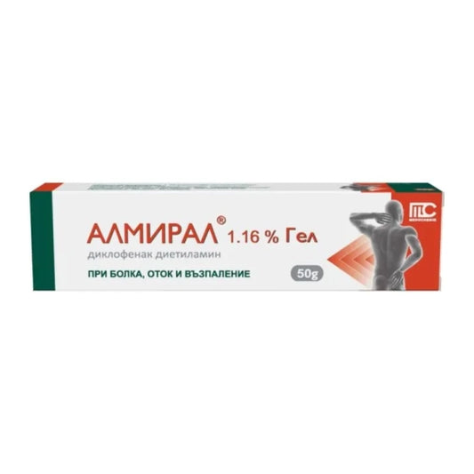 ALMIRAL Алмирал гел 1,16% при болка, оток и възпаление 50гр