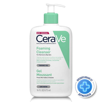 compare product Cerave измиваща гел пяна за лице и тяло, нормална към мазна кожа 473мл.597357