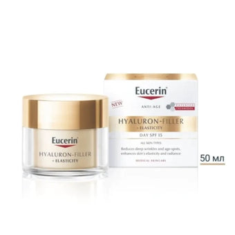 compare product Eucerin hyaluron filler + elasticity дневен крем 50мл