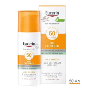 compare product Eucerin слънцезащитен гел-крем за лице за мазна кожа spf 50+ 50мл