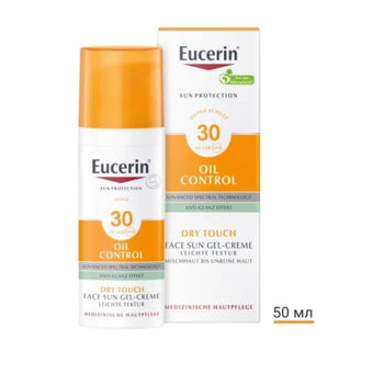 compare product Eucerin слънцезащитен гел-крем за лице за мазна кожа spf 30 50мл Годен до: 31.5.2026 г.