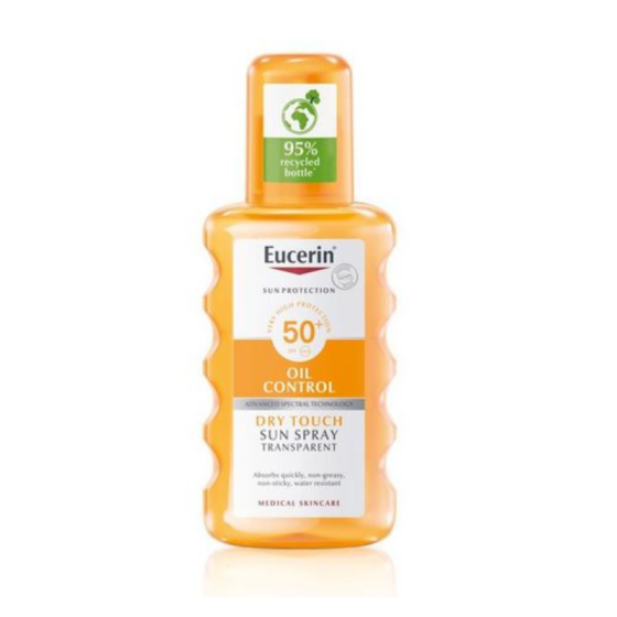 Eucerin oil control прозрачен слънцезащитен спрей spf 50 200мл - Снимка 1 от 2