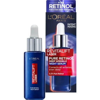 compare product Loreal dermo revitalift laser x3 retinol серум нощен 30мл