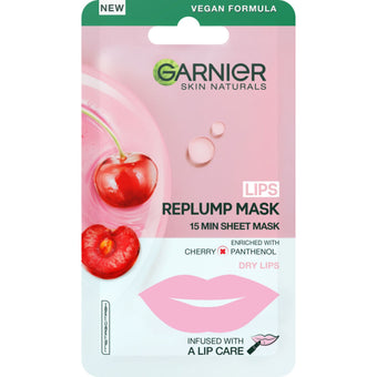 compare product Garnier skin naturals replump cherry хартиена маска с грижа за устни 5гр