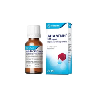 compare product Аналгин капки при болка и температура 500мг/мл 20мл Софарма