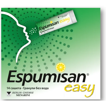 compare product Еспумизан Easy сашета при метеоризъм 125мг х14 Berlin-Chemie