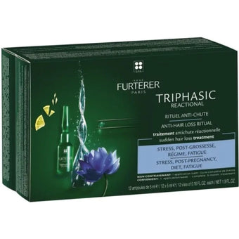 compare product Rene furterer triphasic reactional серум против реакционен косопад при жени 12 ампули х 5 мл