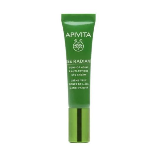 Apivita bee radiant околоочен крем против стареене и признаци на умора с бял божур и патентован екст - Снимка 1 от 2