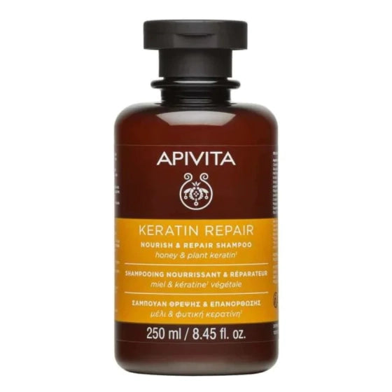 Apivita nourish & repair подхранващ и възстановяващ шампоан за суха  и увредена коса с маслина и мед - Снимка 1 от 2