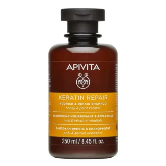 Apivita nourish & repair подхранващ и възстановяващ шампоан за суха  и увредена коса с маслина и мед - Снимка 1 от 2