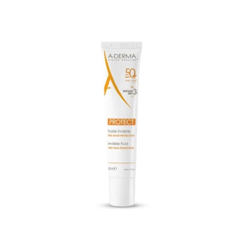 compare product A-derma protect fluide invisible spf50+ протект невидим флуид spf50+ за смесена кожа 40ml