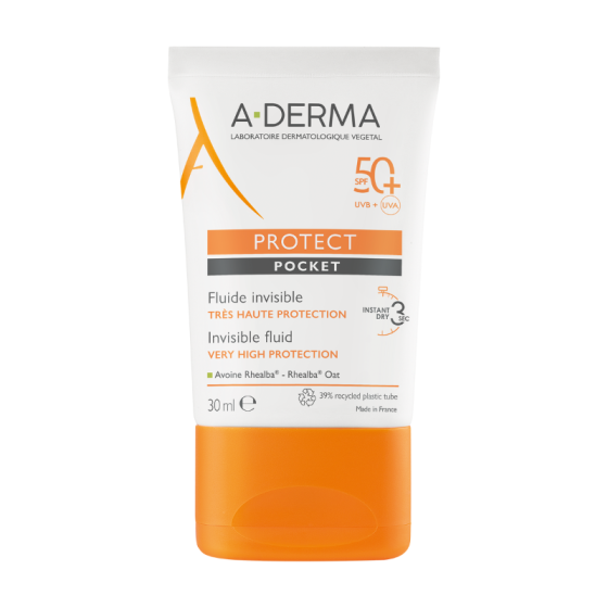 A-derma protect pocket невидим флуид spf50+ 30мл ad 30ml - Снимка 2 от 2