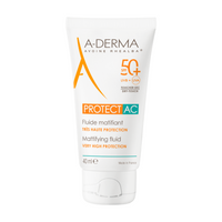 A-derma protect ac матиращ флуид spf50+ за мазна кожа, склонна към акне 40ml - Снимка 2 от 2